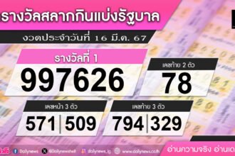 ตรวจลอตเตอรี่16มีนาคม2567